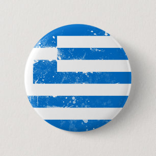 Flag of Greece 6 Cm Round Badge