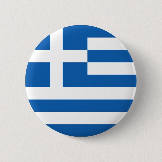 Flag of Greece 6 Cm Round Badge (Front)