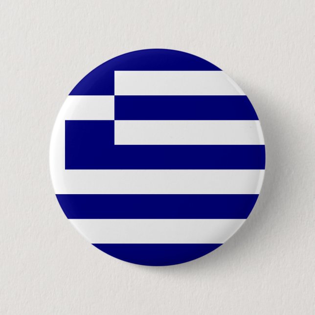 Flag of Greece 6 Cm Round Badge (Front)