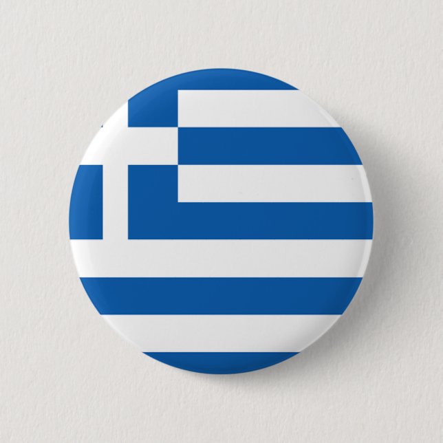 Flag of Greece 6 Cm Round Badge (Front)