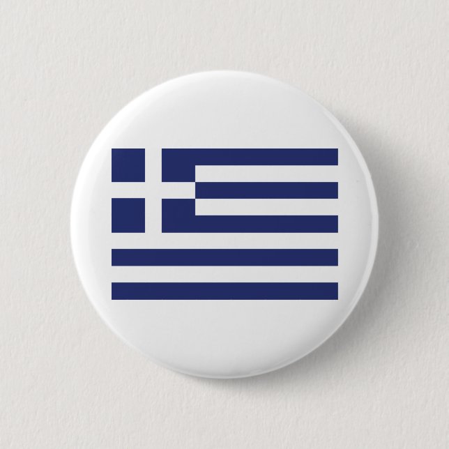Flag of Greece 6 Cm Round Badge (Front)