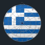 Flag of Greece Dartboard<br><div class="desc">Flag: "λ ί ρ υ θ     " → FREEDOM OR DEATH!</div>