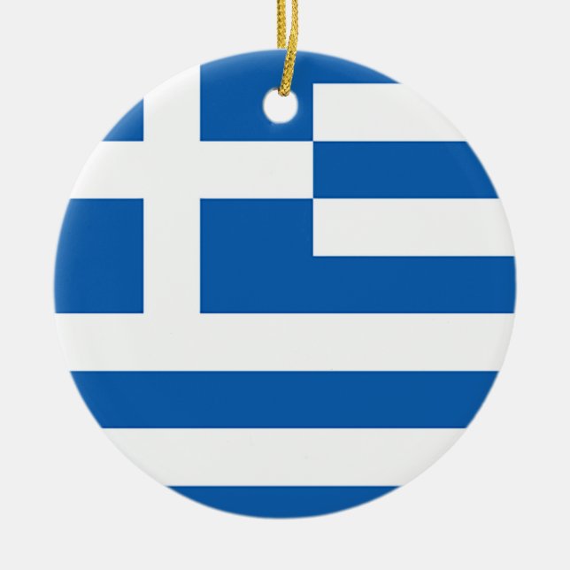 Flag of Greece, Greek Ceramic Ornament (Front)