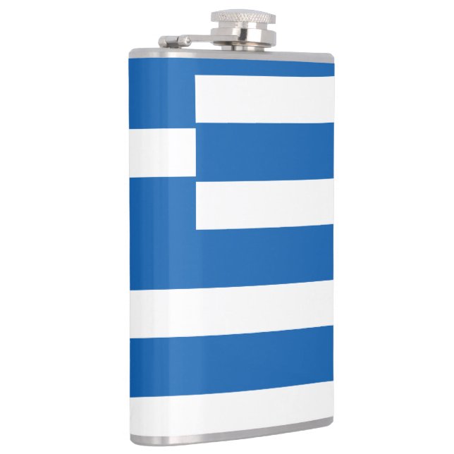 Flag of Greece Greek Flag Hip Flask (Right)
