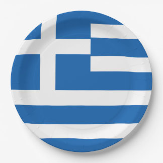 Flag of Greece Greek Flag Paper Plate