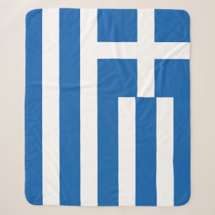 Flag of Greece Greek Flag Sherpa Blanket