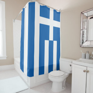 Flag of Greece Greek Flag Shower Curtain