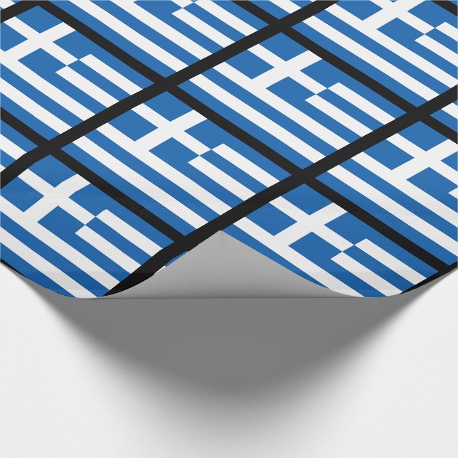 Flag of Greece, Greek Wrapping Paper (Corner)