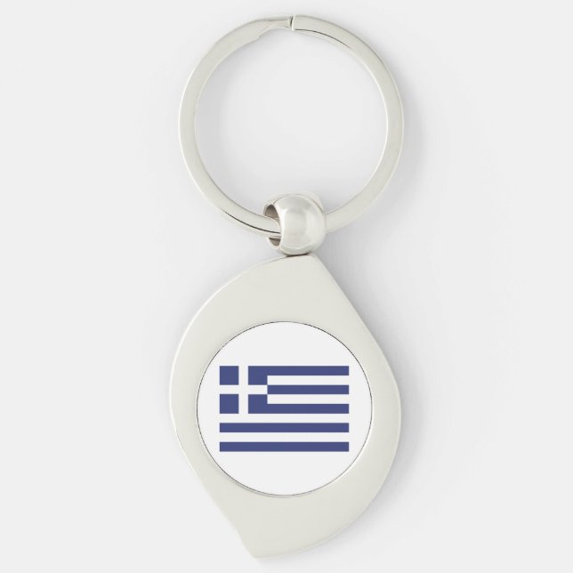 Flag of Greece Key Ring (Front)