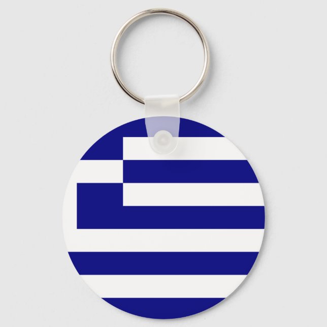 Flag of Greece Key Ring (Front)