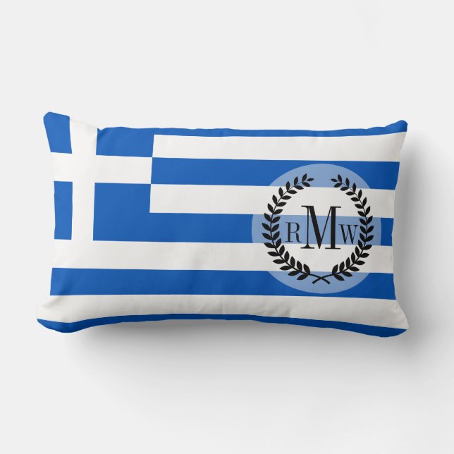 Flag of Greece Lumbar Cushion (Front)