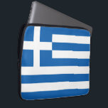 Flag of Greece Neoprene Laptop Sleeve<br><div class="desc">The flag of Greece (popularly referred to as the "sky blue-white" or the "blue-white" and in Greek: "Γαλανόλευκη" or "Κυανόλευκη"), officially recognised by Greece as one of its national symbols, is based on nine equal horizontal stripes of blue alternating with white. There is a blue canton in the upper hoist-side...</div>