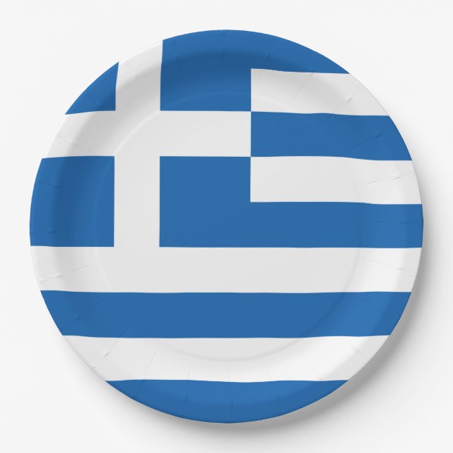 Flag of Greece Paper Plate (Front)