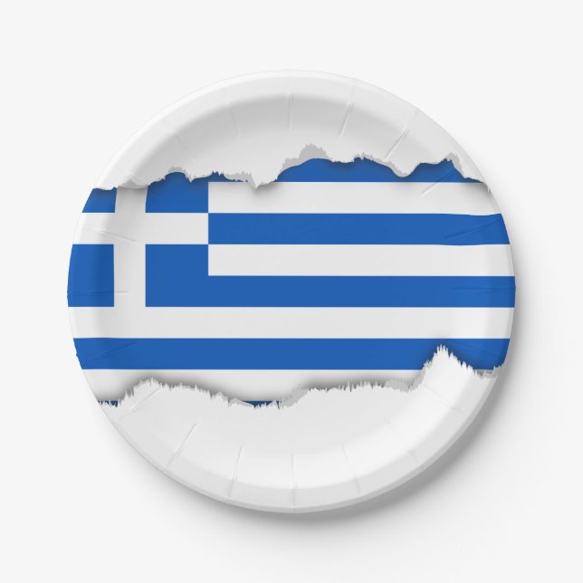 Flag of Greece Paper Plate (Front)