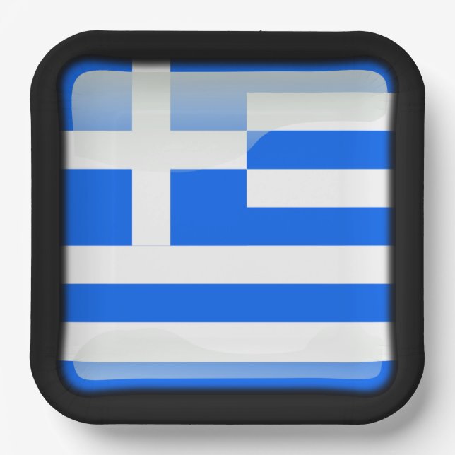 Flag_of_Greece Paper Plate (Front)