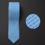 Flag of Greece Pattern Tie<br><div class="desc">Flag of Greece Pattern Necktie highlights the national colours of the country from a distance by employing a clever angled design. Upon closer inspection,  the seamless repeatable pattern of tiny flags showcases the country's national banner in an aesthetically pleasing way.</div>