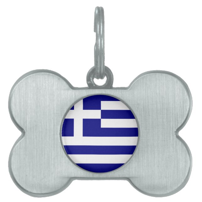 Flag of Greece Pet Tag (Front)