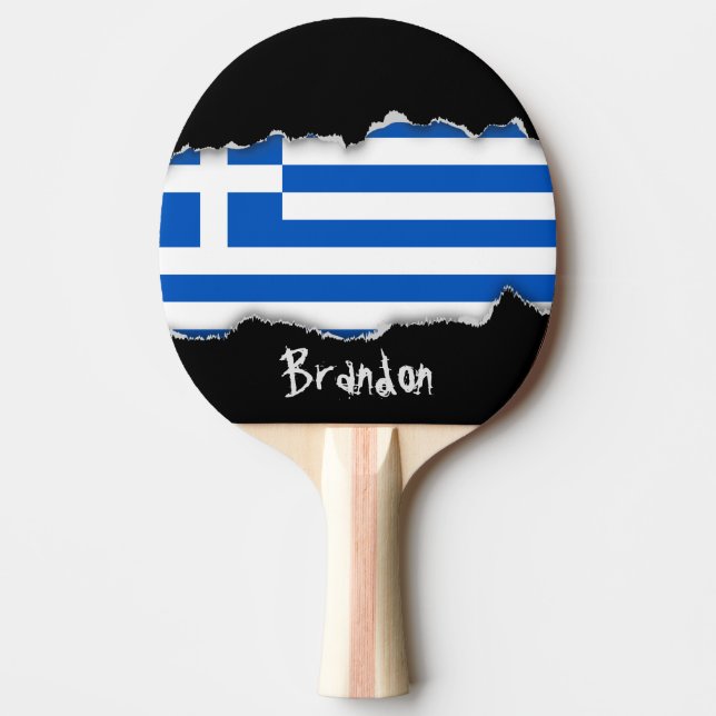 Flag of Greece Ping Pong Paddle (Front)