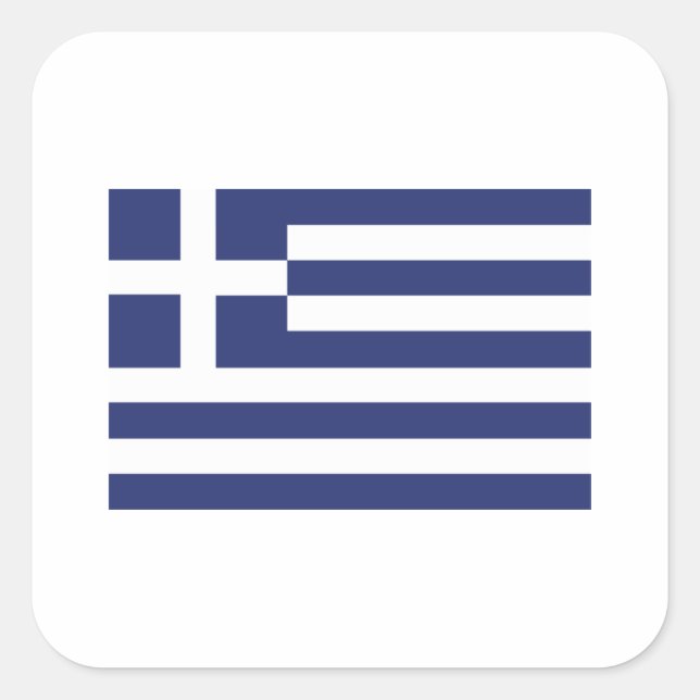 Flag of Greece Square Sticker (Front)