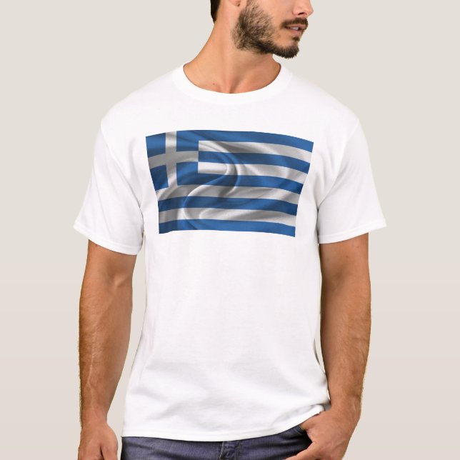 Flag Of Greece T-Shirt (Front)