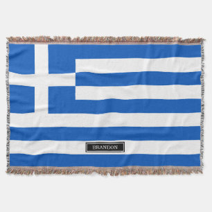 Flag of Greece Throw Blanket