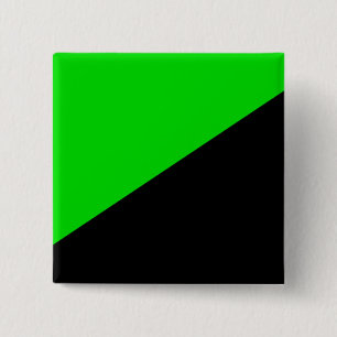 Flag of Green Anarchism 15 Cm Square Badge