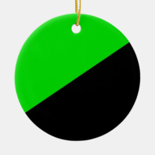Flag of Green Anarchism Ceramic Ornament