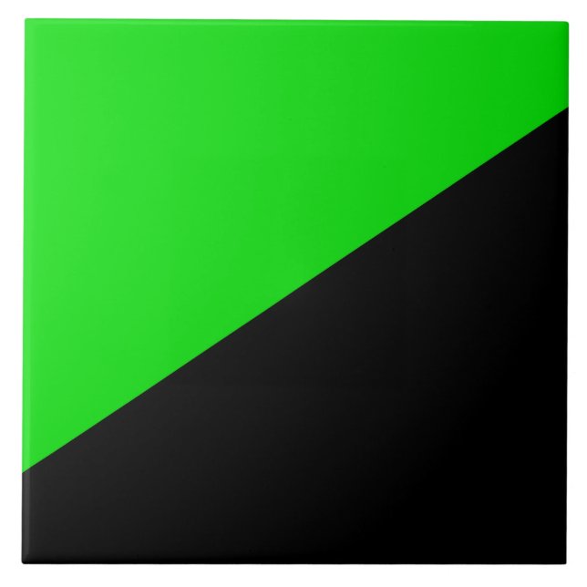 Flag of Green Anarchism Ceramic Tile (Front)