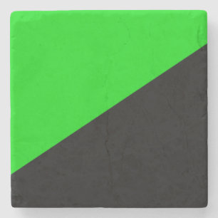 Flag of Green Anarchism Stone Coaster