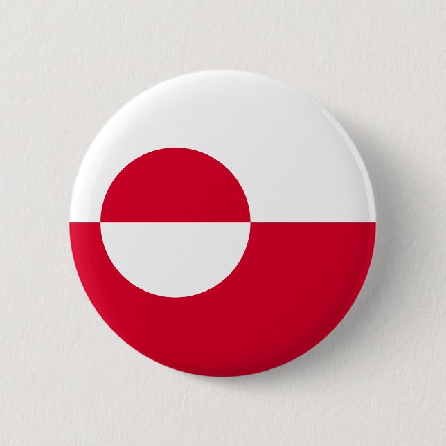 Flag of Greenland 6 Cm Round Badge (Front)