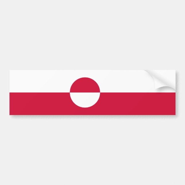 Flag of Greenland Bumper Sticker (Front)
