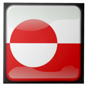 Flag of Greenland Ceramic Tile