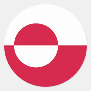 Flag of Greenland Classic Round Sticker