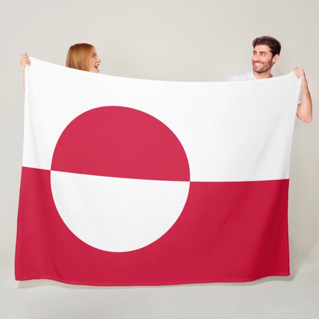 Flag of Greenland Fleece Blanket (In Situ)