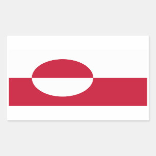 Flag of Greenland Rectangular Sticker