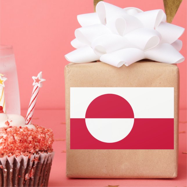 Flag Of Greenland Rectangular Sticker (Party)