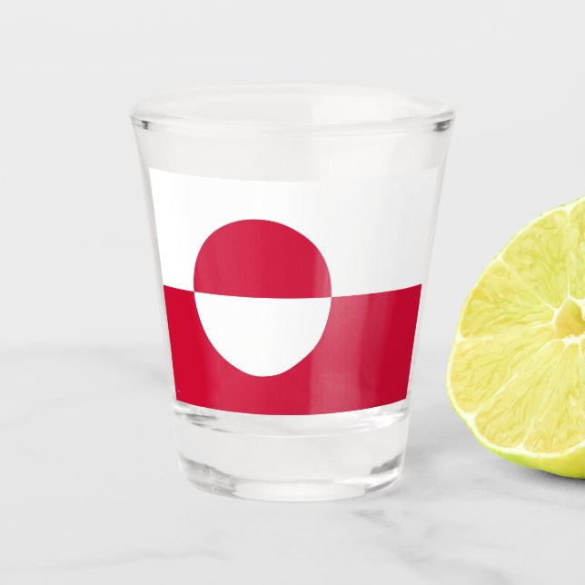 Flag of Greenland Shot Glass (Front)