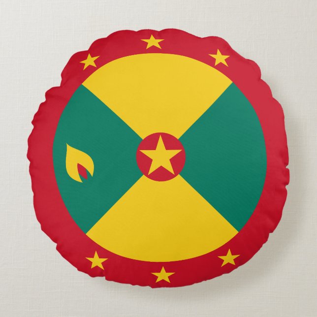Flag of Grenada Round Cushion (Front)