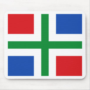 Flag of Groningen (province) Mouse Pad