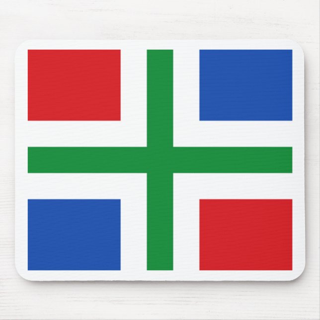 Flag of Groningen (province) Mouse Pad (Front)