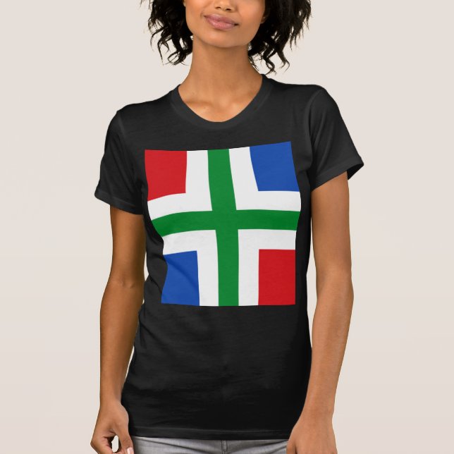 Flag of Groningen (province) T-Shirt (Front)