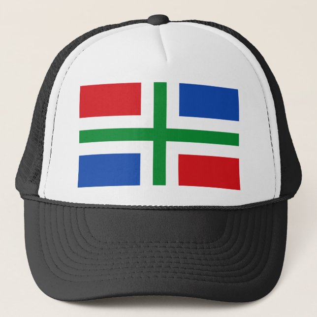 Flag of Groningen (province) Trucker Hat (Front)