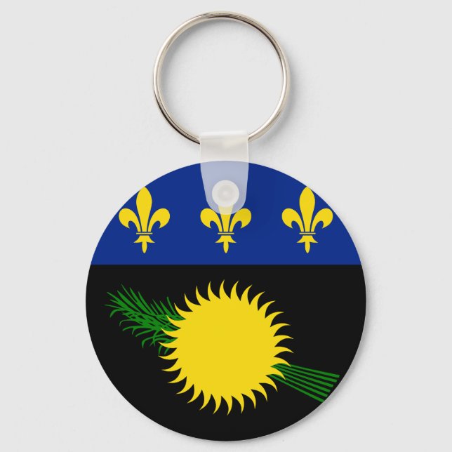 Flag of Guadeloupe Key Ring (Front)