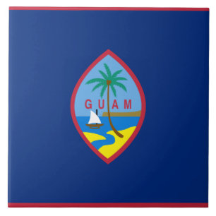 Flag of Guam Ceramic Tile