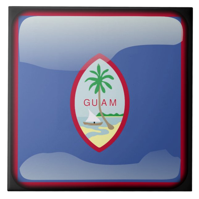 Flag of Guam Ceramic Tile (Front)
