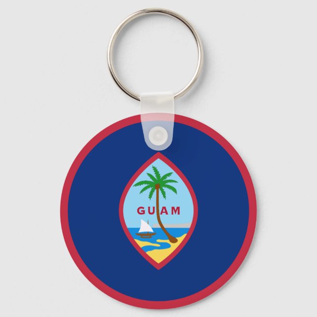 Flag of Guam Key Ring (Front)