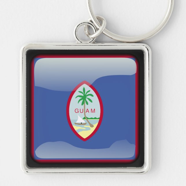 Flag of Guam Key Ring (Front)