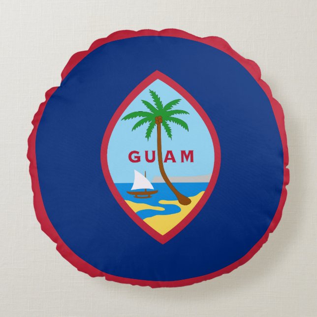 Flag of Guam Round Cushion (Front)