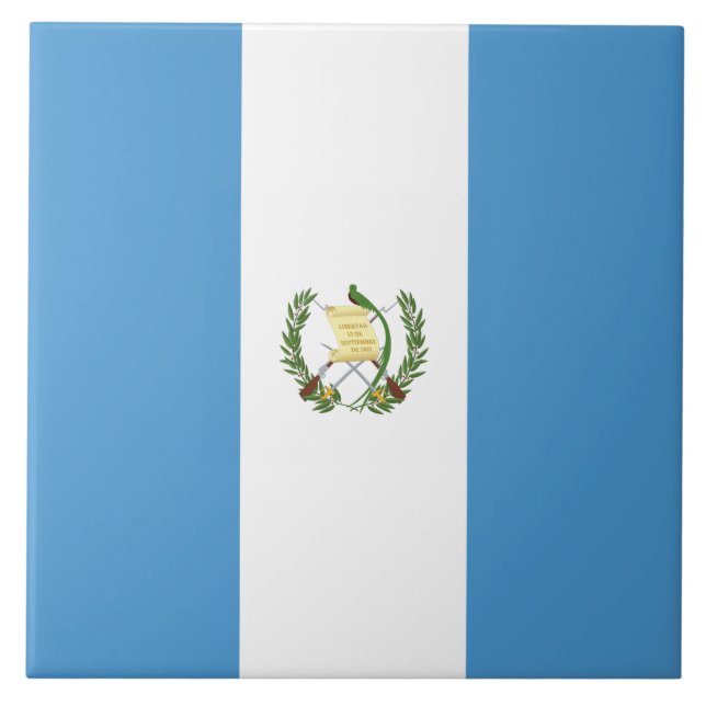 Flag of Guatemala Ceramic Tile (Front)