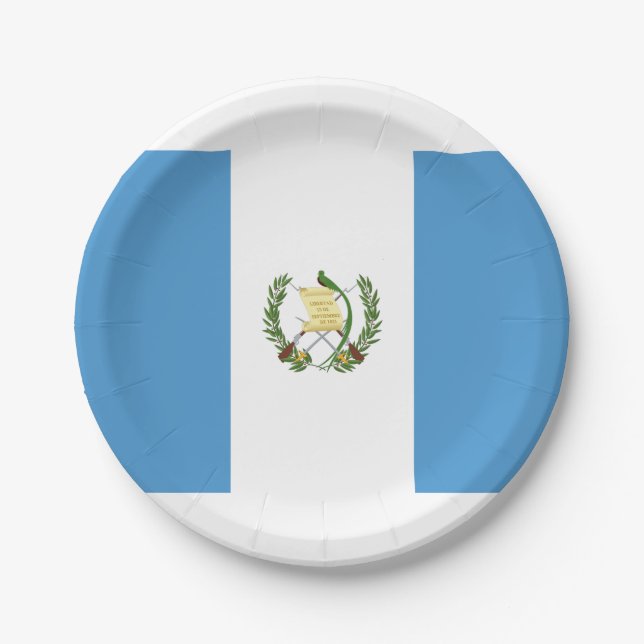 Flag of Guatemala Paper Plate (Front)